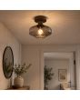 Brilliant Plafondlamp Lyn koffie 28cm 4004353477027