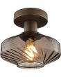 Brilliant Plafondlamp Lyn koffie 28cm 4004353477027