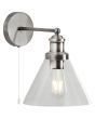 Searchlight Wandlamp Pyramid staal 25cm 5053423125718