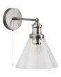 Searchlight Wandlamp Pyramid staal 25cm 5053423125718