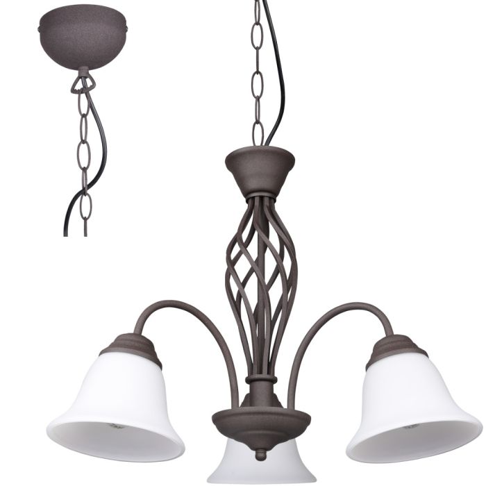 Trio Rustica 101000324 roest bruine kroonluchter