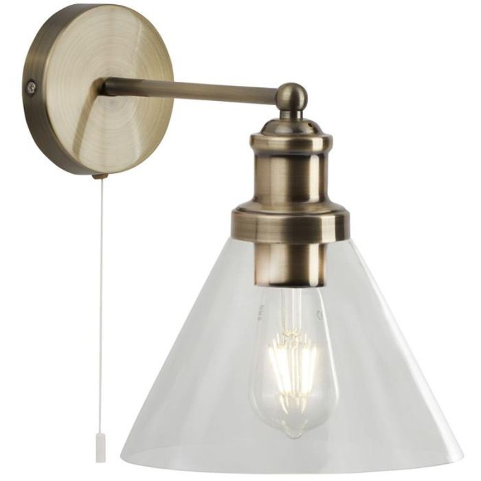 Searchlight Pyramid 1277AB antiek brons kleurige wandlamp