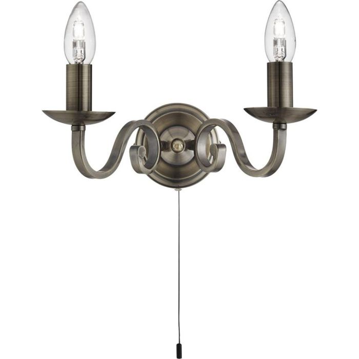 Searchlight Richmond 1502-2AB antiek bronzen wandlamp