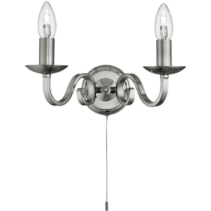 Searchlight Richmond 1502-2SS mat stalen wandlamp