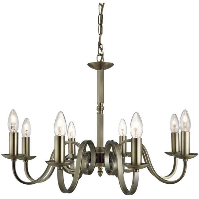 Searchlight Richmond 1508-8AB antiek bronzen acht lichts kroonluchter