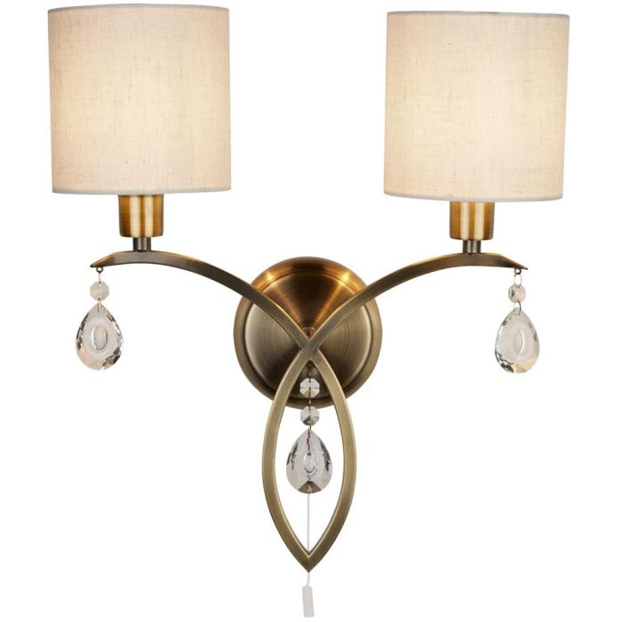 Searchlight alberto 1602-2AB klassiek bronzen wandlamp