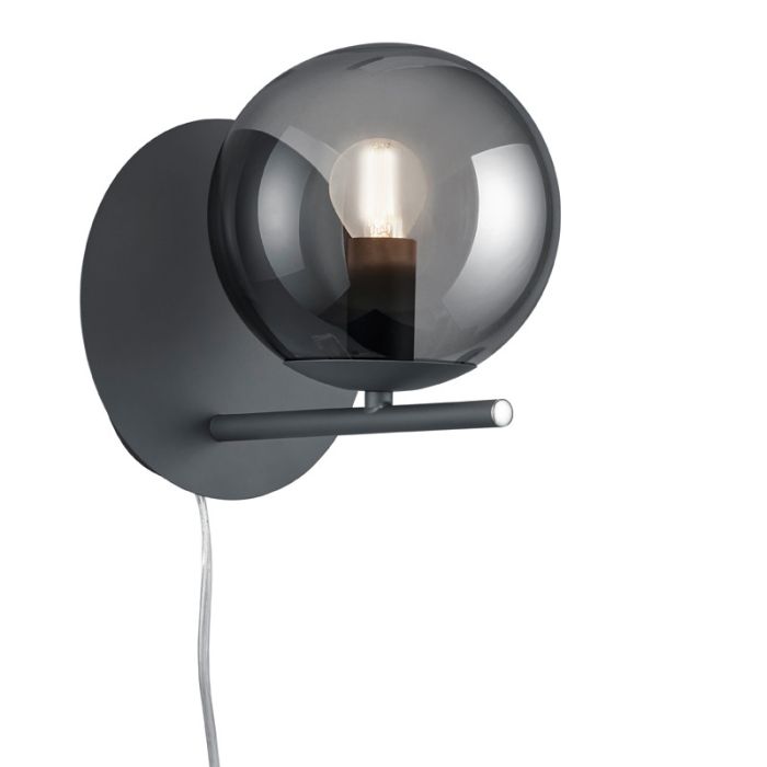 Trio Pure 202000142 rookglazen wandlamp