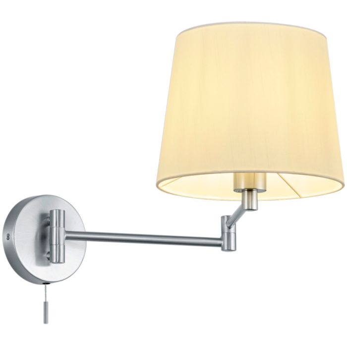 Trio Lyon 209100107 wandlamp met kap van textiel