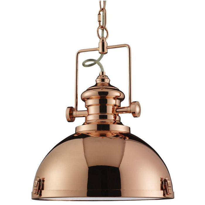 Searchlight Louisiana 2297CU koper kleurige hanglamp