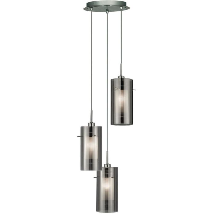 Searchlight Duo 2300-3SM rookglazen hanglamp