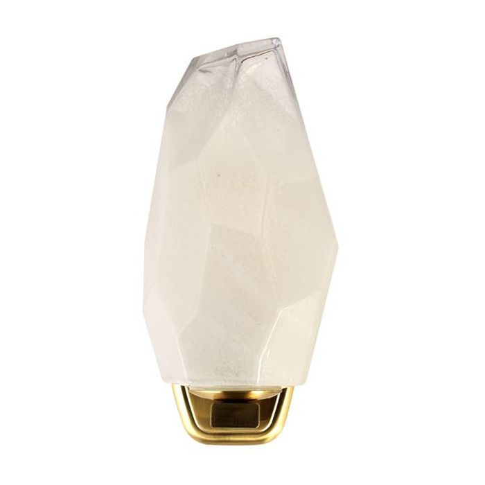 Searchlight Rocky 23142-1SB messing geborsteld glazen wandlamp