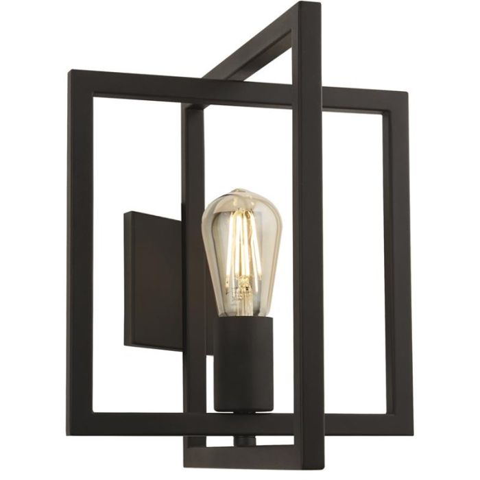 Searchlight Plaza 23203-1BK zwarte wandlamp