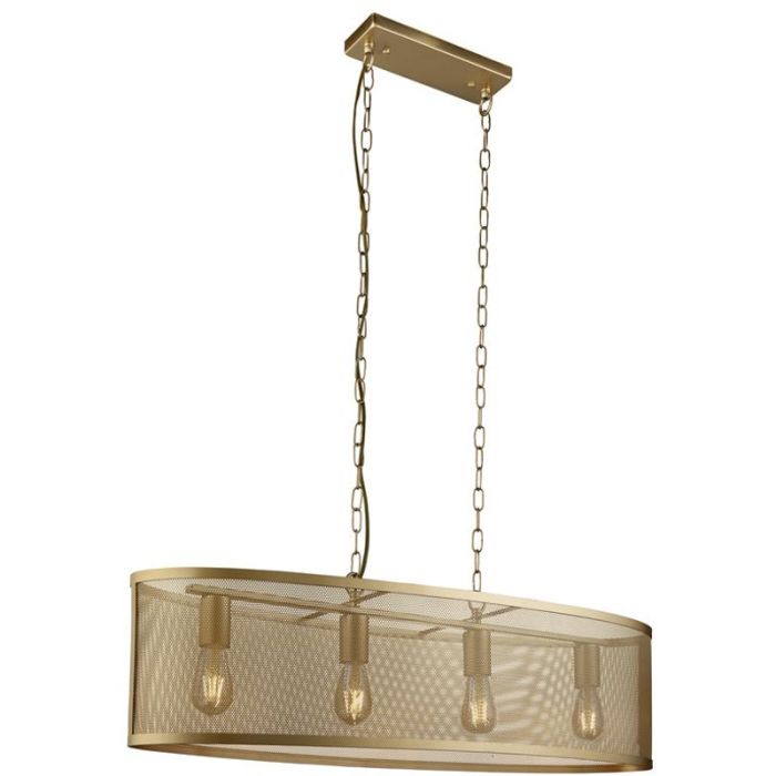 Searchlight Fishnet 2484-4GO goud kleurige hanglamp