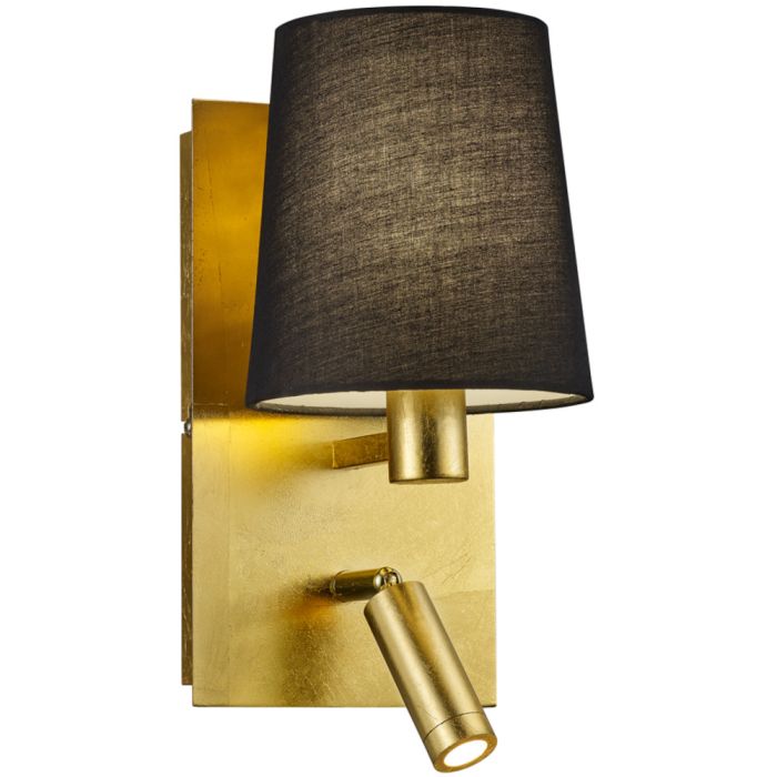 Trio Marriot 271470279 goud kleurig lampje voor naast het bed