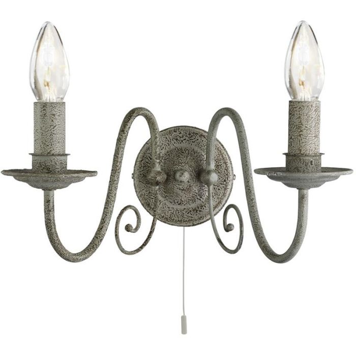 Searchlight Greythorne 3362-2GY grijze wandlamp