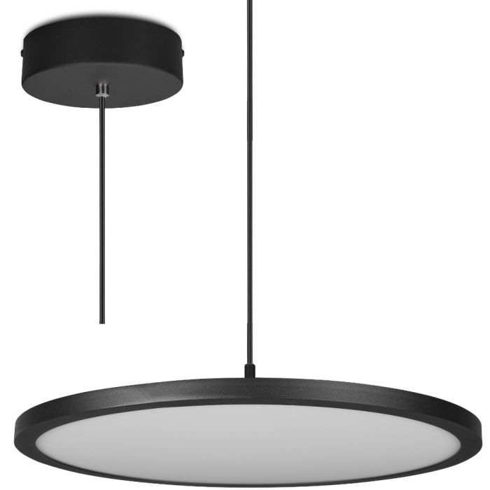 Trio Tray 340910132 dunne zwarte hanglamp