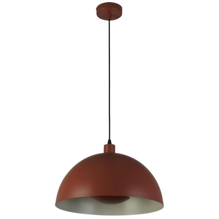 Hanglamp Mars 35410OR oranje hanglamp met creme binnenzijde