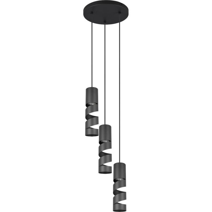 Trio Stream 364030332 mat zwarte hanglamp