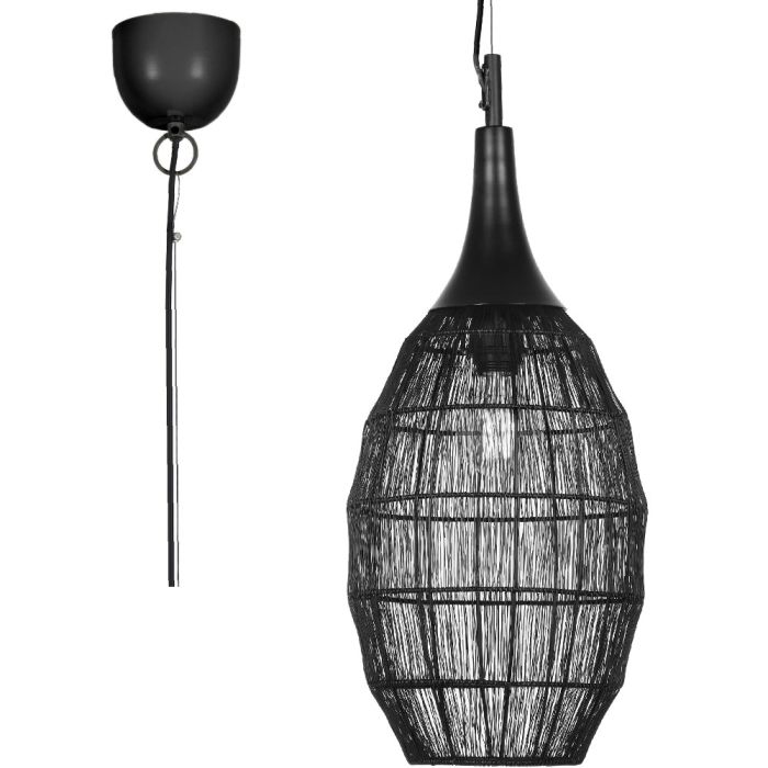 Trio Soraya 365420132 zwarte hanglamp van metaaldraad
