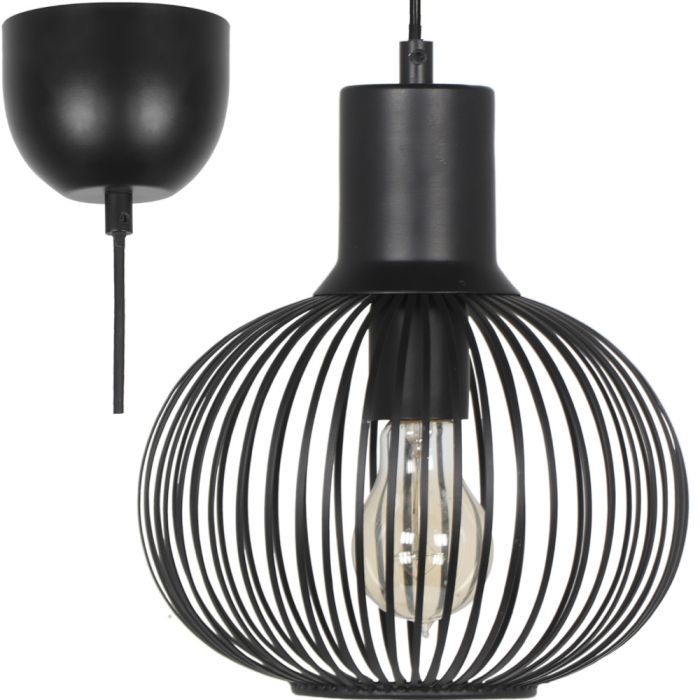 Trio Gila 365700132 mat zwarte hanglamp