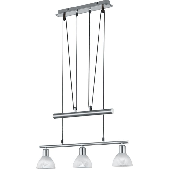 Trio Levisto 371010307 staal kleurige hanglamp