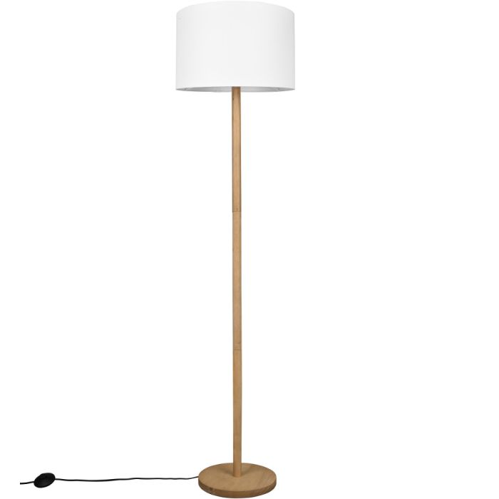 Trio Korba 401200101 vloerlamp van hout en textiel