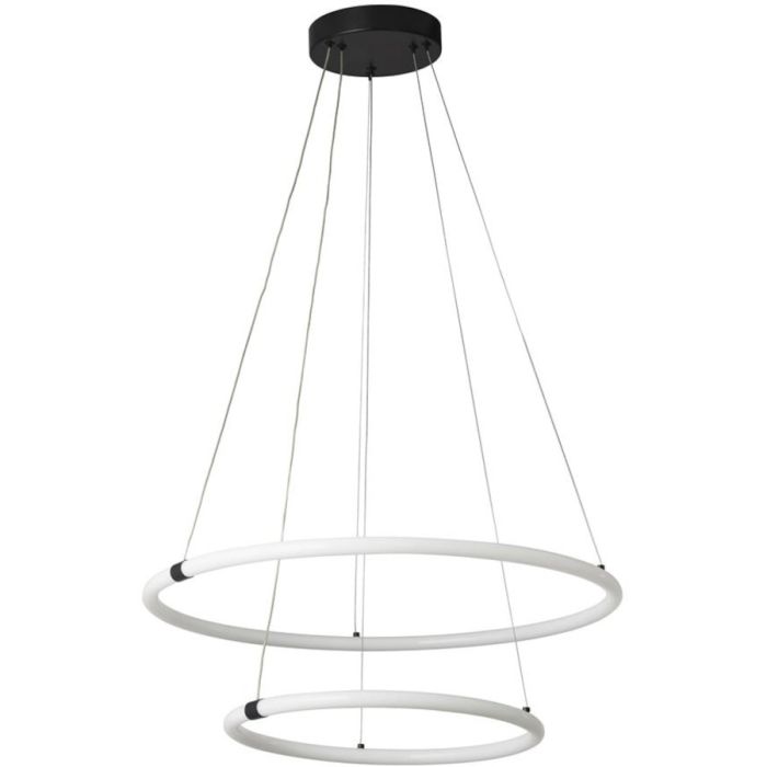 Searchlight Revolve 40176-2BK opaal kleurige hanglamp