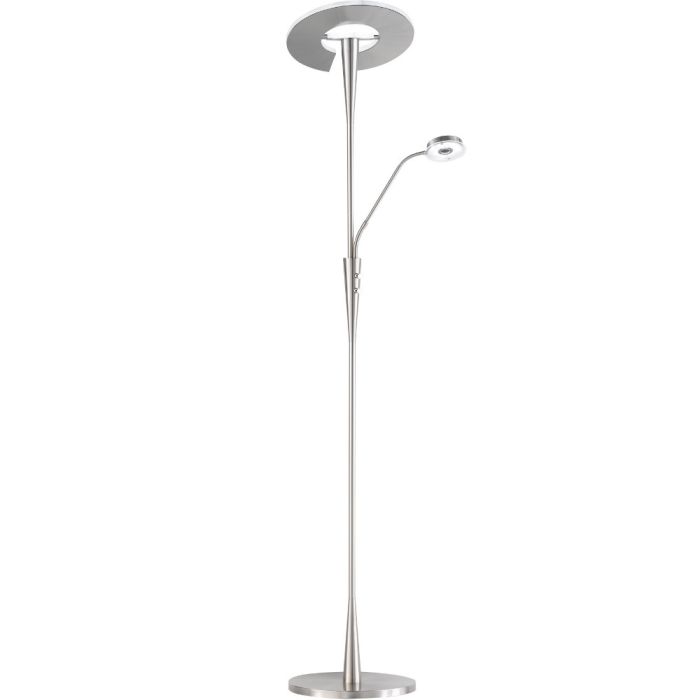 Trio Quebec 422710307 staal kleurige uplighter met leeslamp