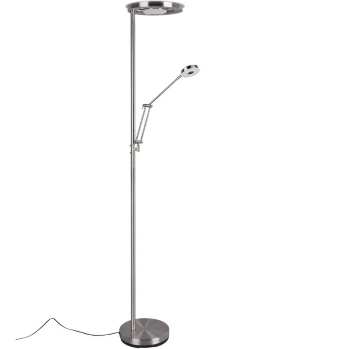 Trio Barrie 424210307 staal kleurige uplighter met leeslamp