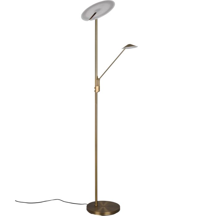 Trio Brantford 425610204 oud bronzen vloerlamp met leeslamp