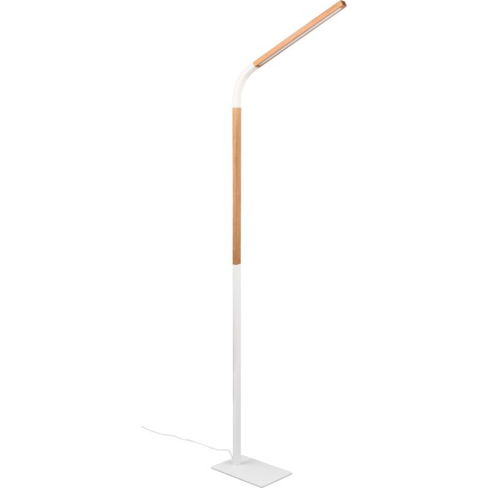 Trio Norris 445210131 wit metaal met houten vloerlamp