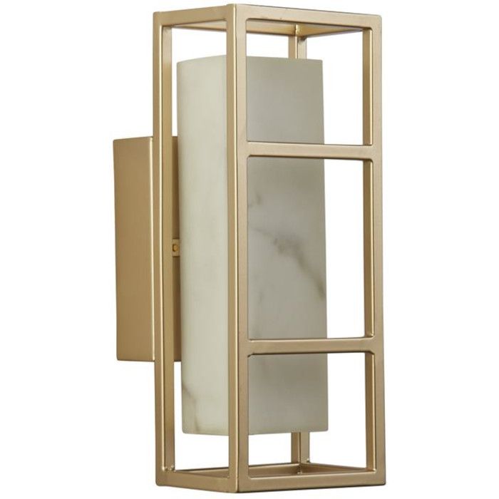 Searchlight Mirage 45911GO goud kleurige badkamerlamp met marmerlook