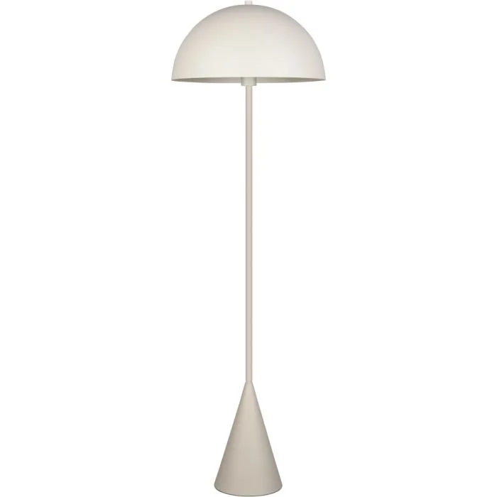 Trio Alfie 465000176 warm grijze vloerlamp met metalen kap
