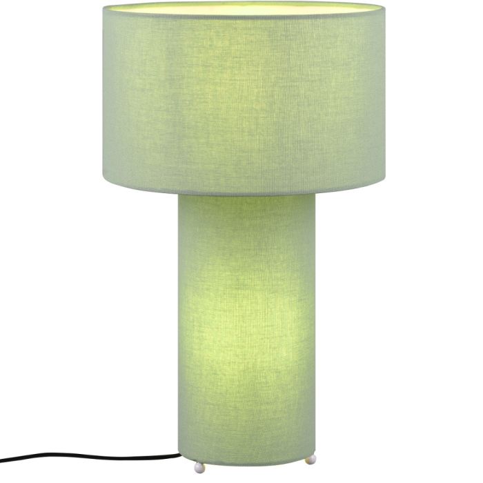 Trio Bale 505200149 tafellamp van pistache groen textiel
