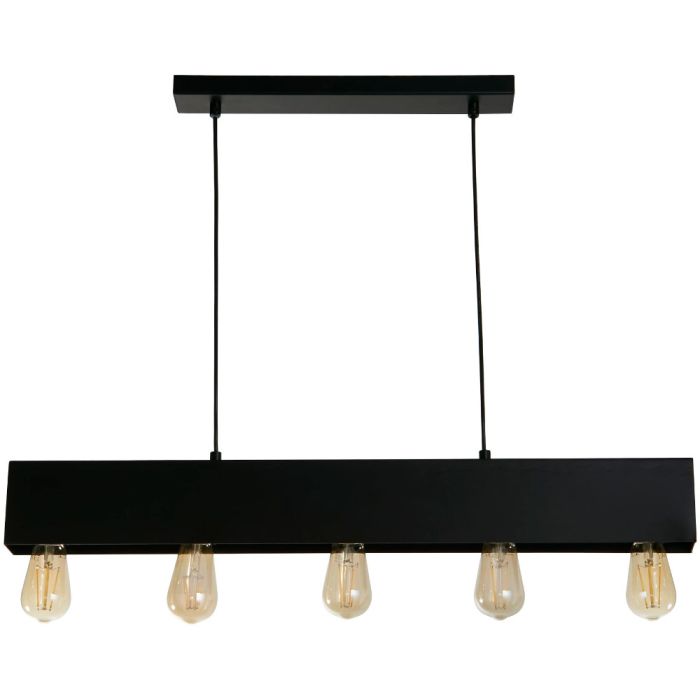 Searchlight Piano 51607-5BK mat zwarte hanglamp