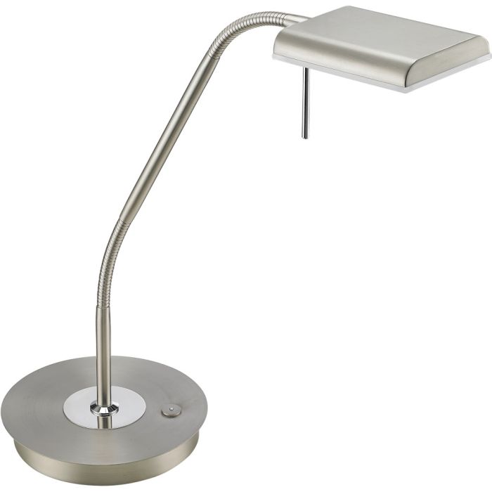 Trio Bergamo 520910107 staal kleurige bureaulamp