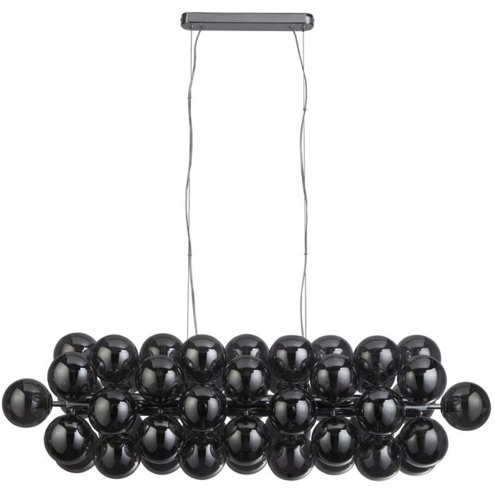 Searchlight Berry 52131-25SM hanglamp met 25 rookglazen bollen