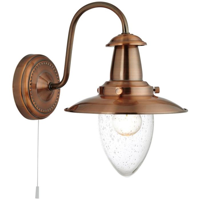 Searchlight Fisherman 5331-1CU koper kleurige wandlamp