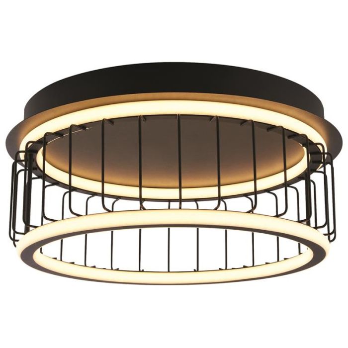Searchlight Circolo 54215-1BK zwarte plafondlamp