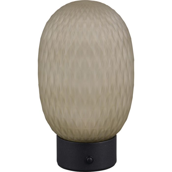 Trio Facette 564210115 groen glazen oplaadbare tafellamp