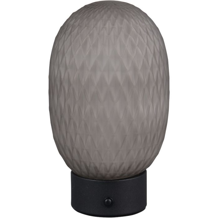 Trio Facette 564210154 rookglazen oplaadbare tafellamp