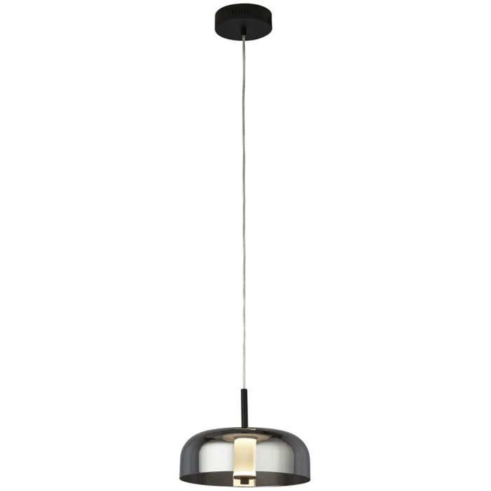 Searchlight Frisbee 59803-1SM zwarte rookglazen hanglamp