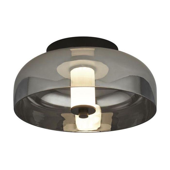 Searchlight Frisbee 59804-1SM rookglazen plafondlamp