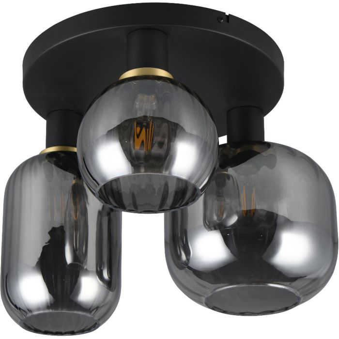 Trio Diva 619800332 chroom verdampt glazen plafonniere