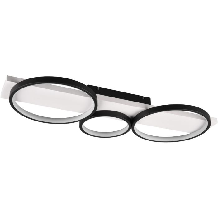 Trio Medera 643810332 zwart witte plafondlamp