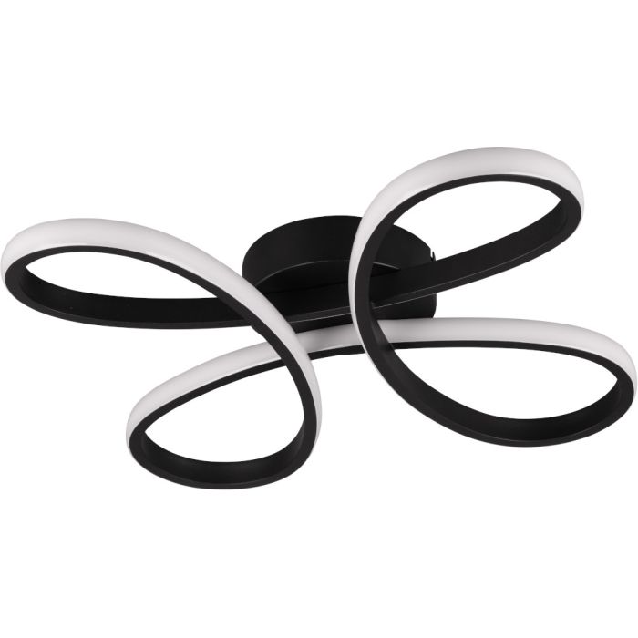 Trio Fly 645610132 zwarte plafonniere