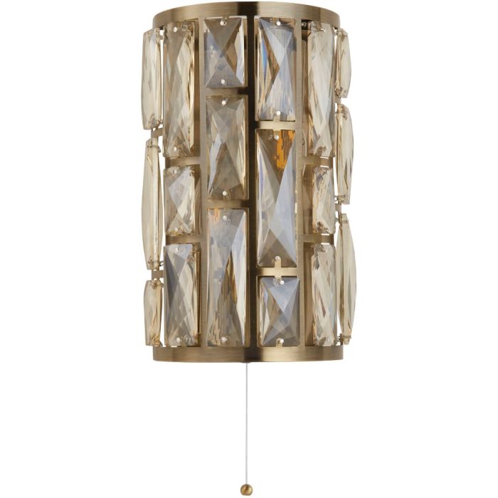 Searchlight Bijou 6582-2AB bronzen wandlamp met champagneglas
