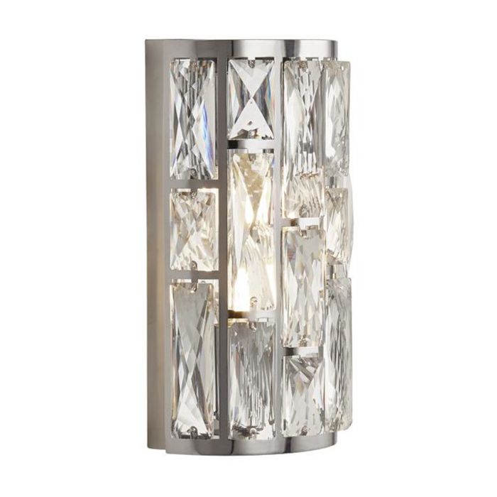 Searchlight Bijou 6582-2CC chromen wandlamp met kristalglas