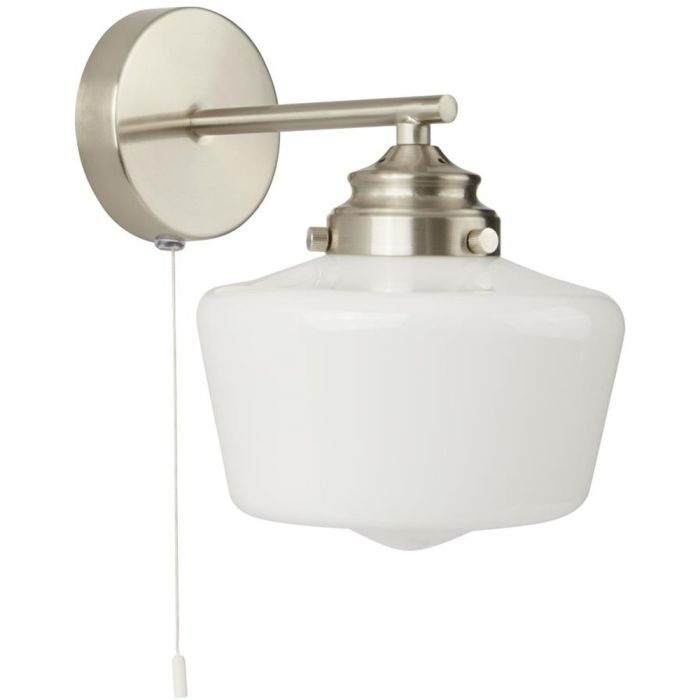 Searchlight School House 8708-1SS mat stalen badkamerlamp