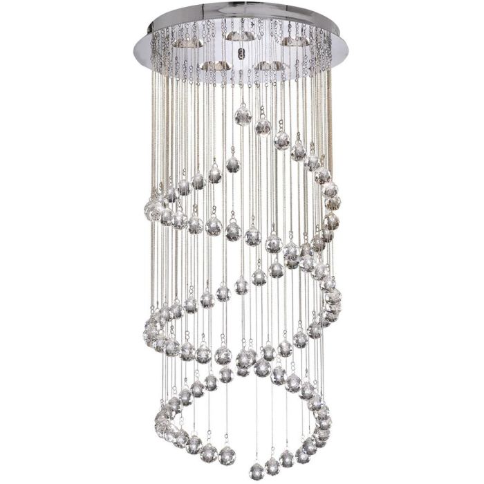 Searchlight Hallway 8843CC chromen plafondlamp met kristallen